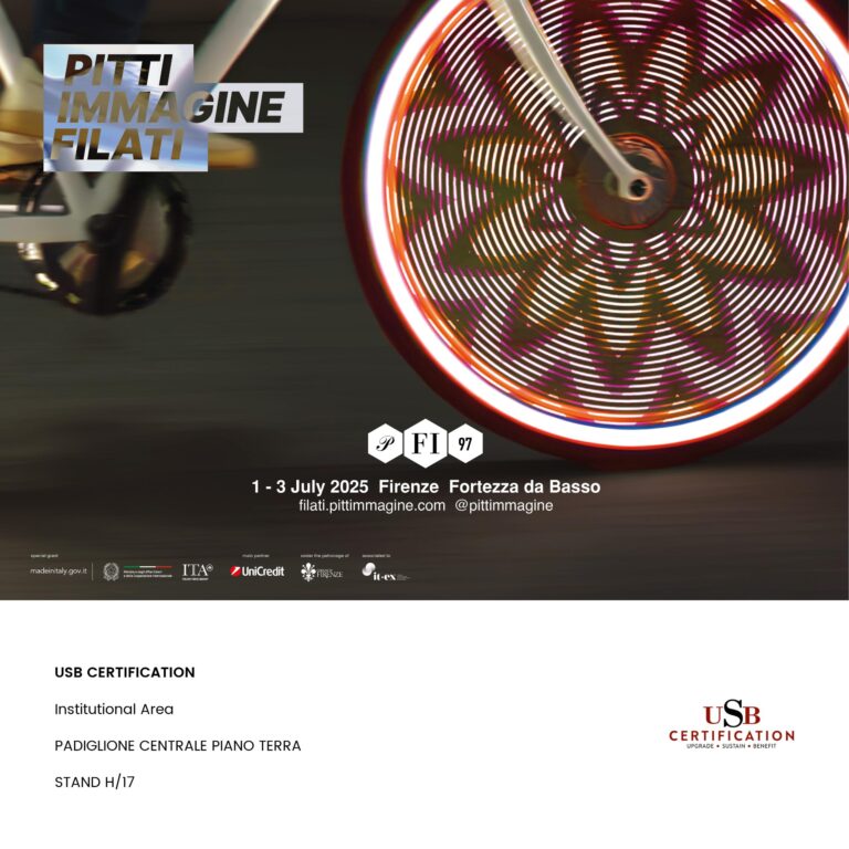 Come USB Certification, parteciperemo alla fiera Pitti Immagine Filati che si terrà a Firenze.